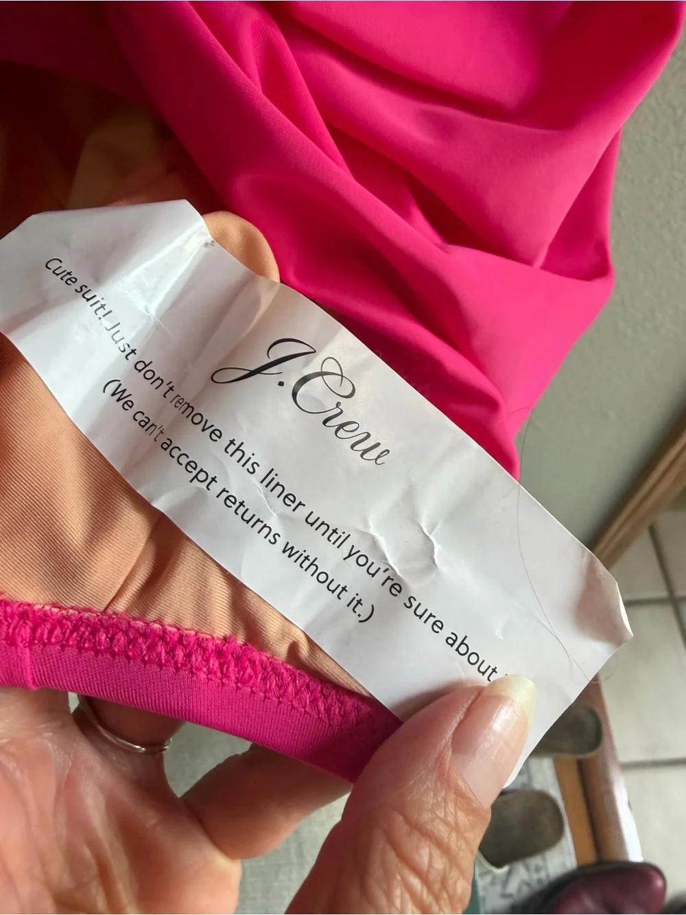 J. Crew ruched pink